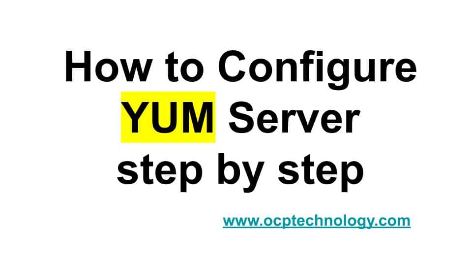 how to configure yum server