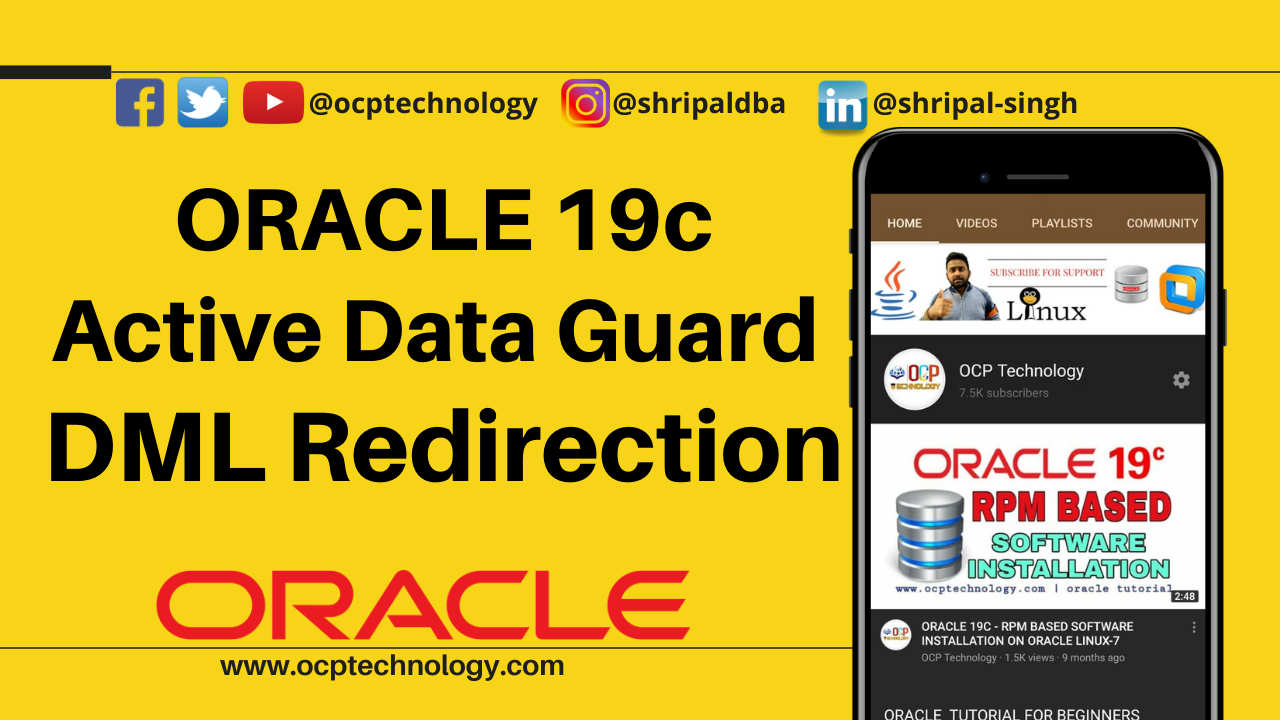 Oracle 19c Active Data Guard-DML Redirection