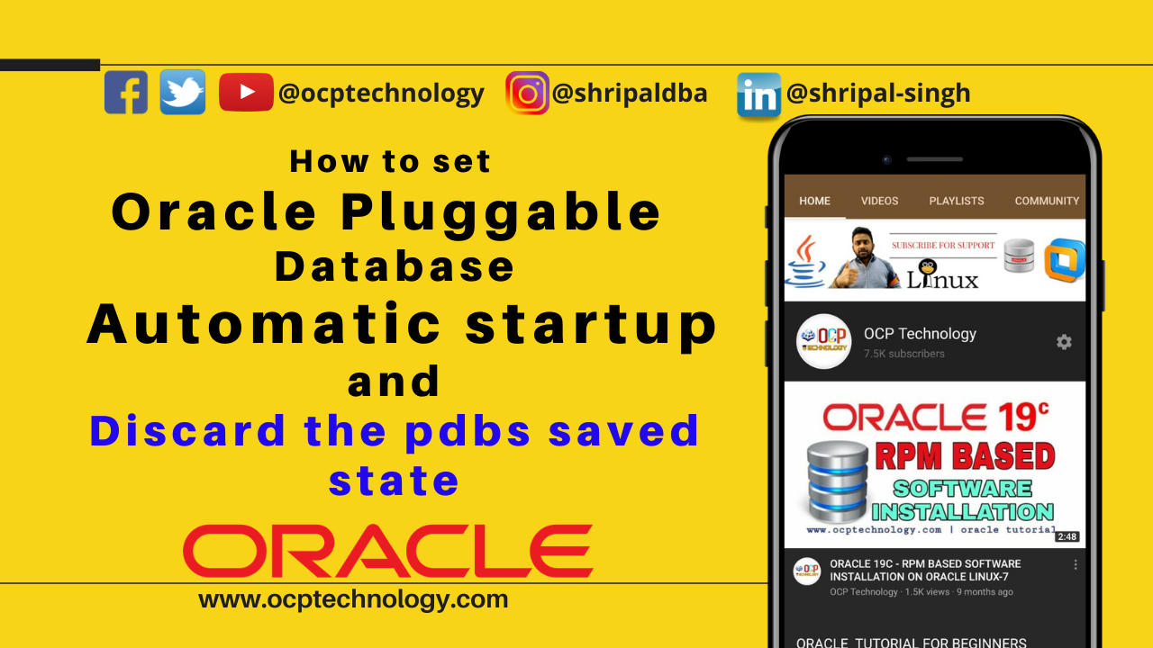 Pluggable Database Automatic startup