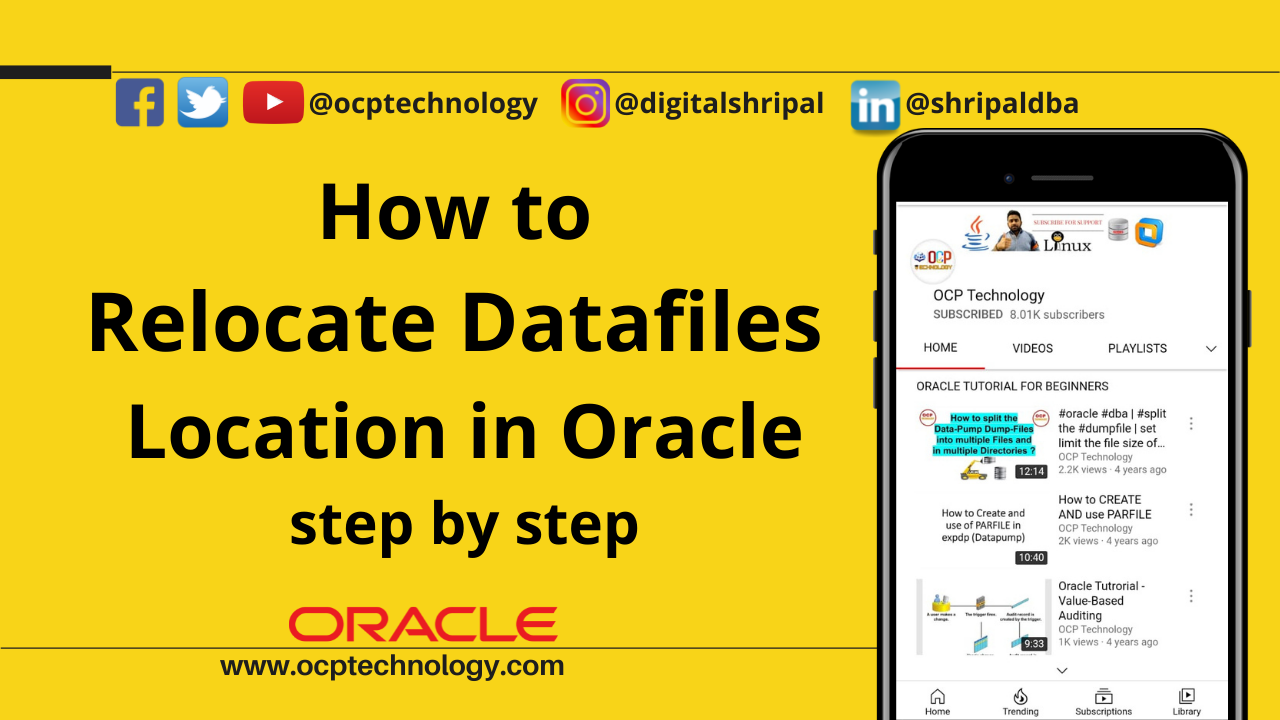 Relocate Datafiles in Oracle
